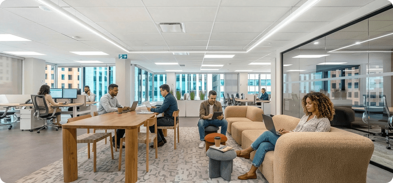 Work-ready team spaces — by the day or month